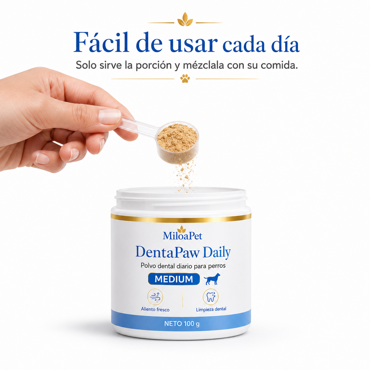 DentaPaw Daily - Polvo dental diario para perros